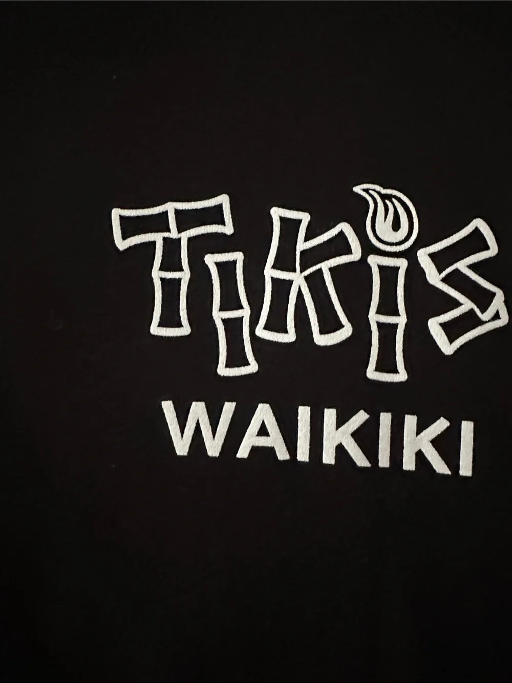 Next Level Apparel Black 'Tiki's Waikiki' Hawaii Graphic Tee sz S